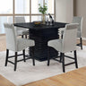 Stanton - Square Counter Height Dining Table Set Black 5 Pc. Table, 4 Chairs by CoasterEveryday | Bel Furniture