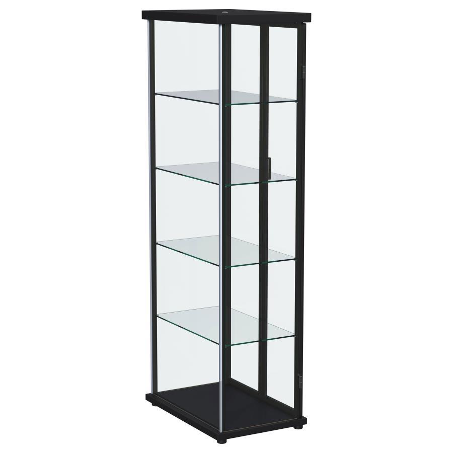 Aero - 5-Shelf Display Curio Cabinet With Led Lighting by Coaster Fine Furniture | Bel Furniture