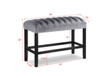 Pascal - Dining High Bench - Gray by Crown Mark | Bel Furniture