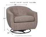 Upshur - Taupe - Swivel Glider Accent Chair by Signature Design by Ashley® | Bel Furniture