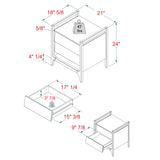 Scandi - Angle Face Nightstand by Walker Edison | Bel Furniture