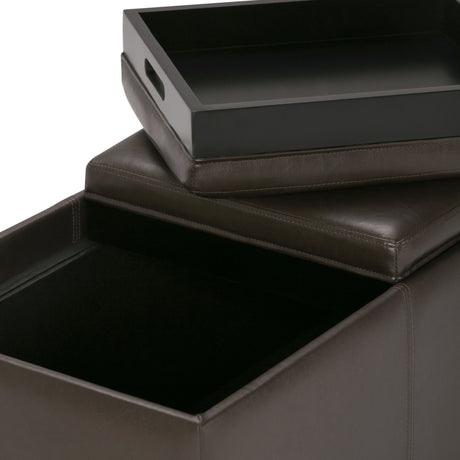 Avalon - Upholstered Storage Ottoman by Simpli-Home | Bel Furniture
