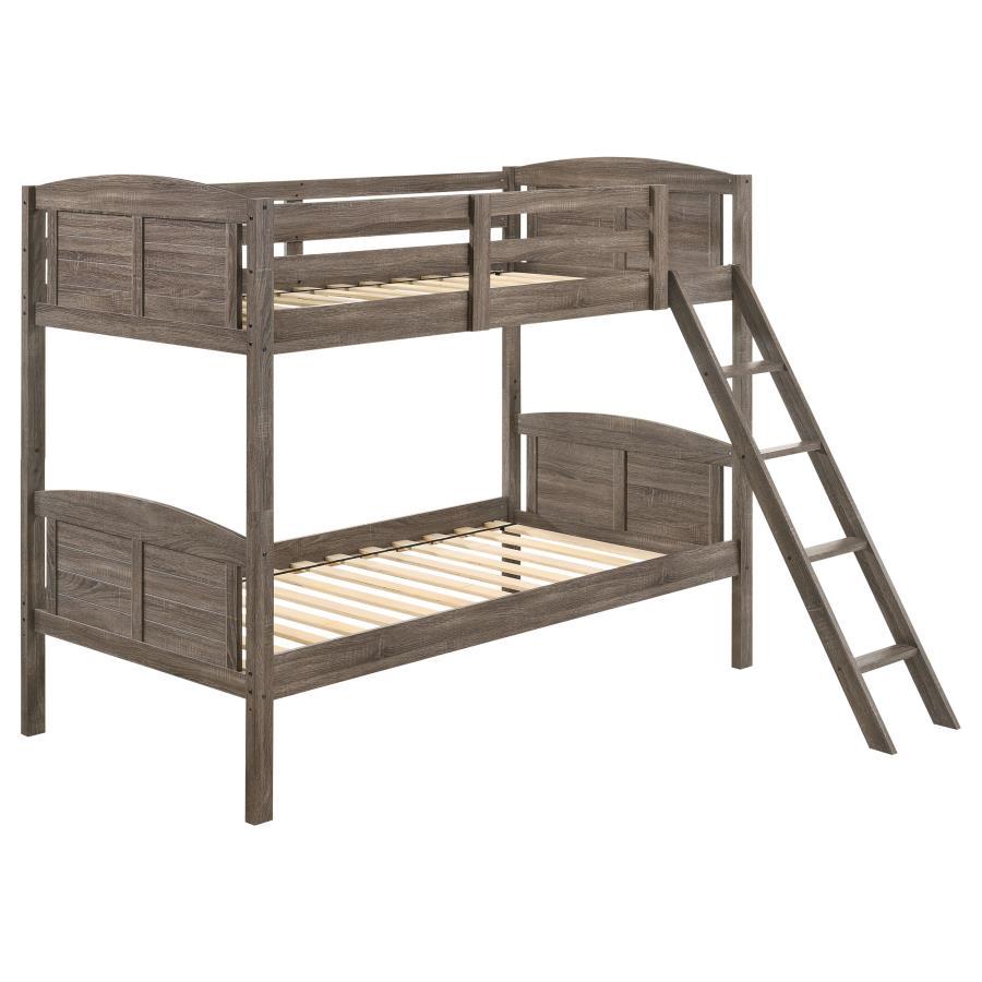 Flynn - Wood Bunk Bed Dark Brown by CoasterEveryday | Bel Furniture