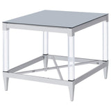 Lindley - Square Tempered Mirror Acrylic Table