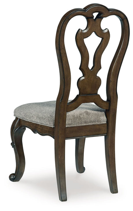 Maylee - Dark Brown - Dining Upholstered Side Chair (Set of 2) by Signature Design by Ashley® | Bel Furniture