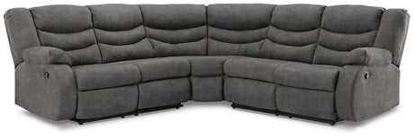 Partymate - Reclining Sectional Dark Gray 2-Piece Reclining Sectional by Signature Design by Ashley® | Bel Furniture