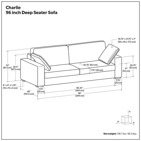 Charlie - Deep Seater Sofa - view 26