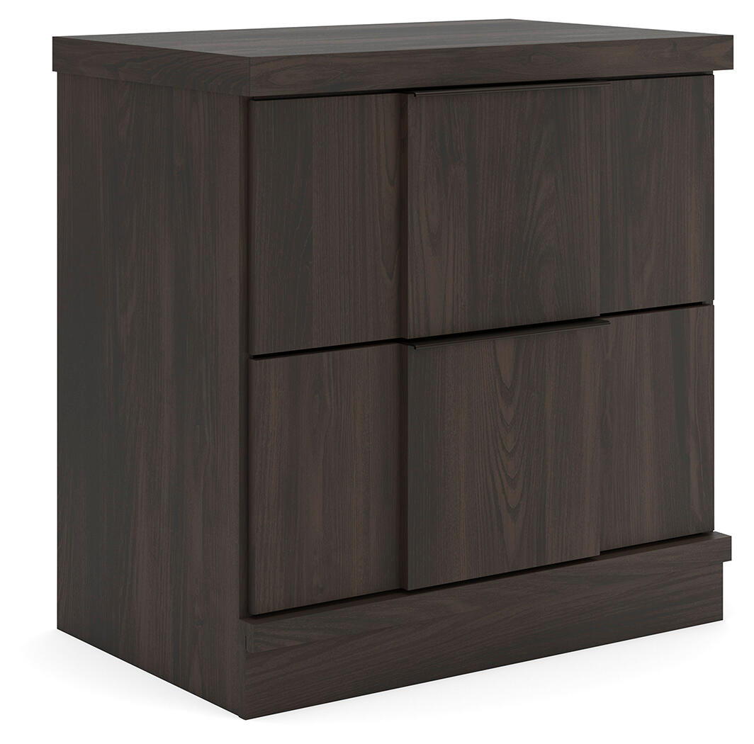 Shaehartin Two Drawer Night Stand Dark Brown