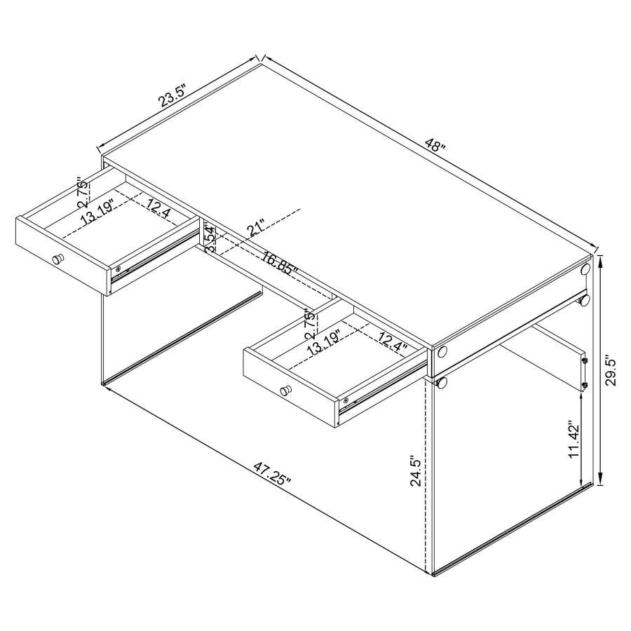 Dobrev - 2-Drawer Writing Desk