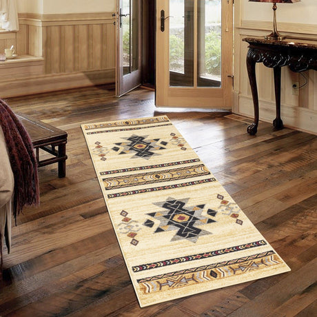 Tribes - 5'3" X 7'3" Southwest Area Rug Polypropylene - Cream - view 5