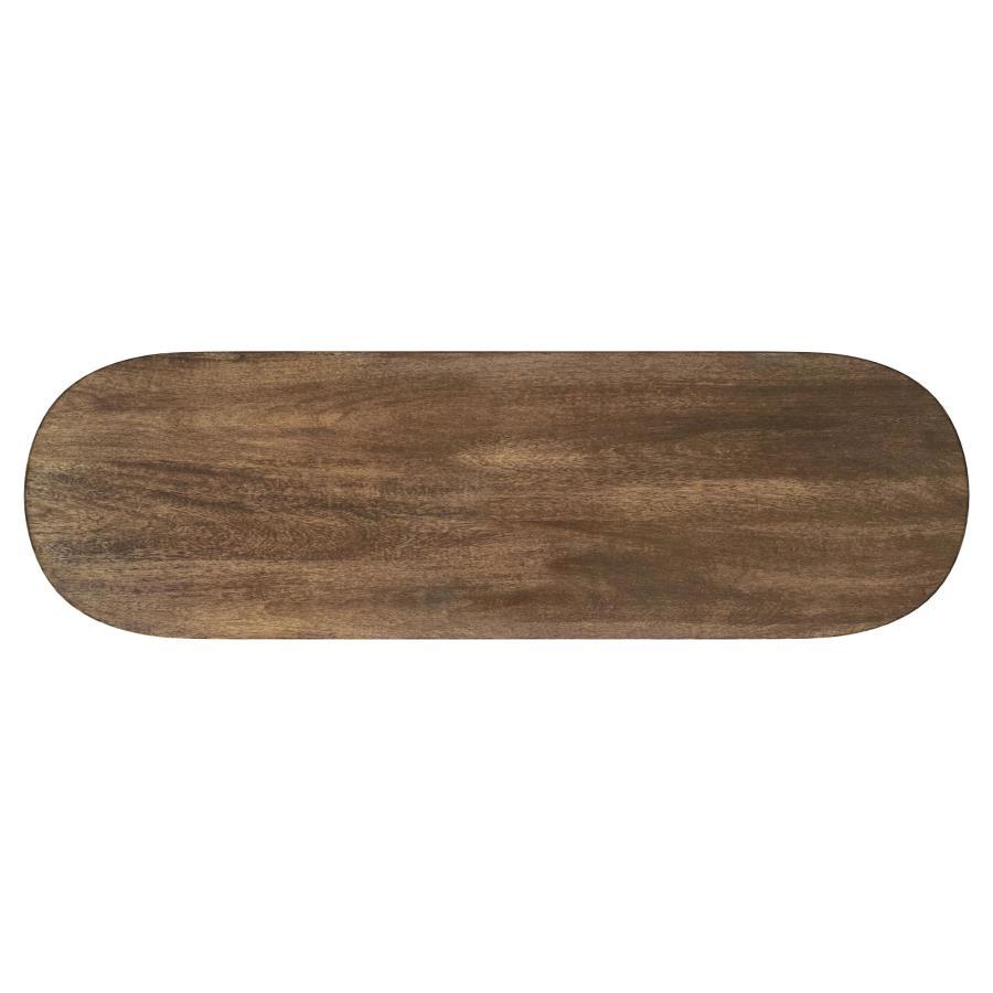 Fletcher - Oval Solid Mango Wood Entryway Console Table - Brown by Coaster Fine Furniture | Bel Furniture