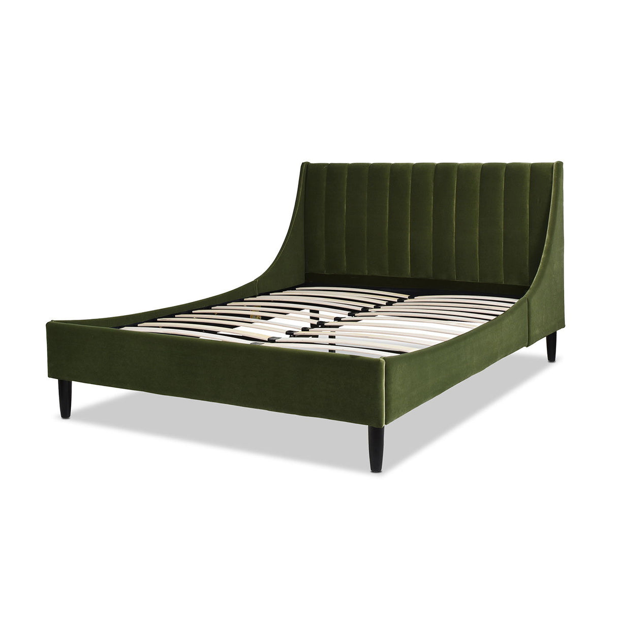 Aspen - Vertical Tufted Modern Headboard Platform Bed Set by Jennifer Taylor Home | Bel Furniture