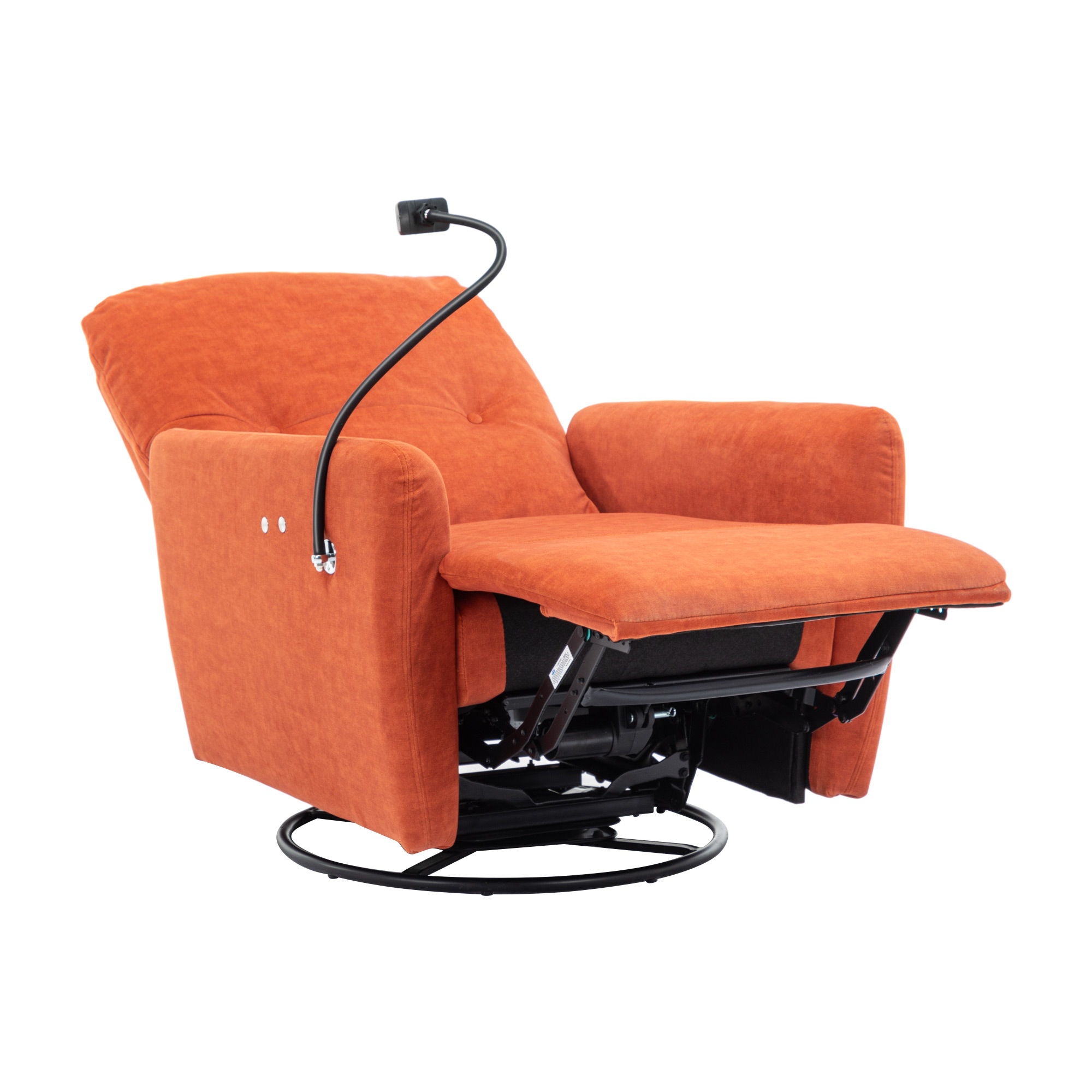 270° Swivel Electric Recliner Home Theater Seating Single Reclining Sofa Rocking Motion Recliner With A Phone Holder For Living Room