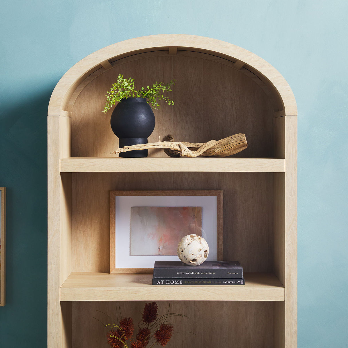 Modern 5 Shelf Open Arched Bookshelf by Walker Edison | Bel Furniture