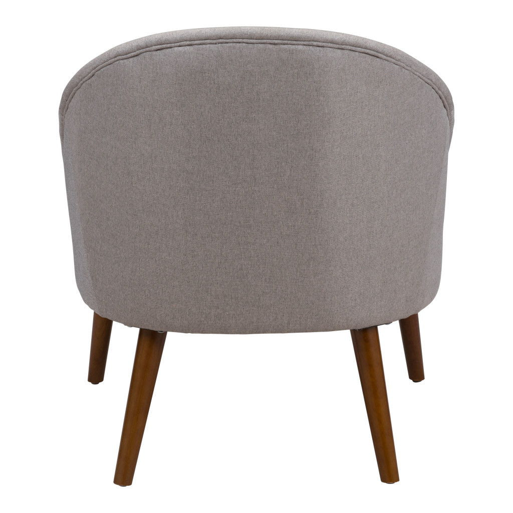 Wooden Deep Chair - Light Gray