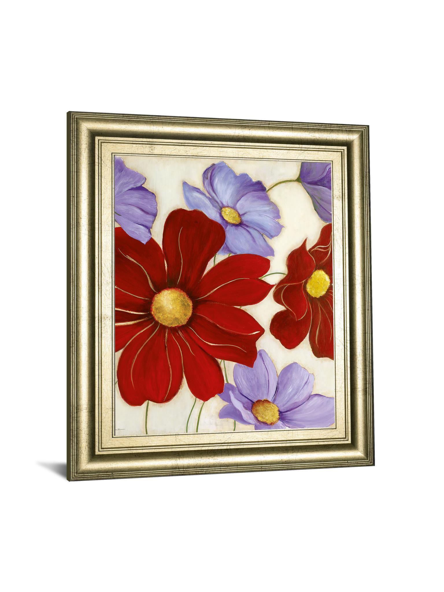 Lavender And Red I By Tava Studios - Framed Print Wall Art - Red