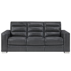 Yamein - Power Reclining Sofa With Bookcase Arms And LED Lights - Charcoal