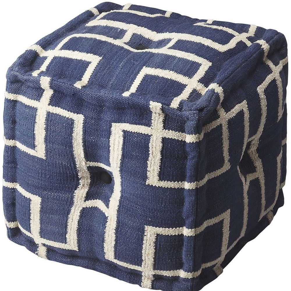 Pouf Ottoman - Blue