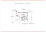 Acadian - End Table With Drawer - Brown by Simpli-Home | Bel Furniture