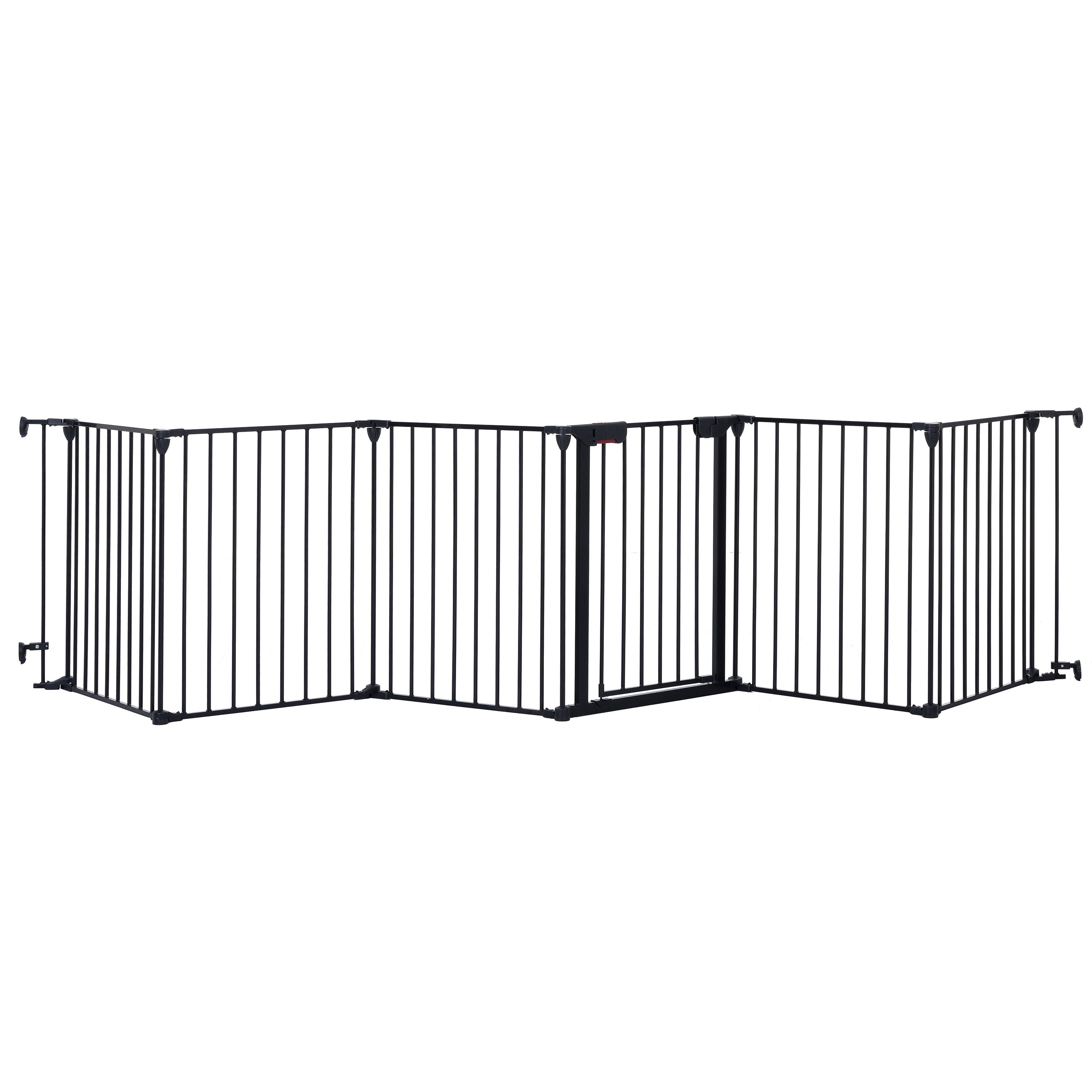 Adjustable Safety Gate Play Yard Metal Doorways Fireplace Fence Christmas Tree Fence Gate For House Stairs Gate Prohibited Area Fence