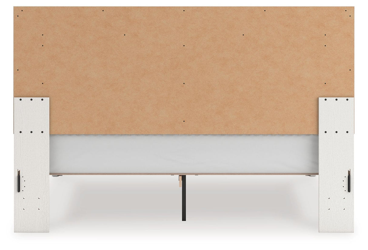 Zuraleus - Upholstered Panel Platform Bed With Roll Slats