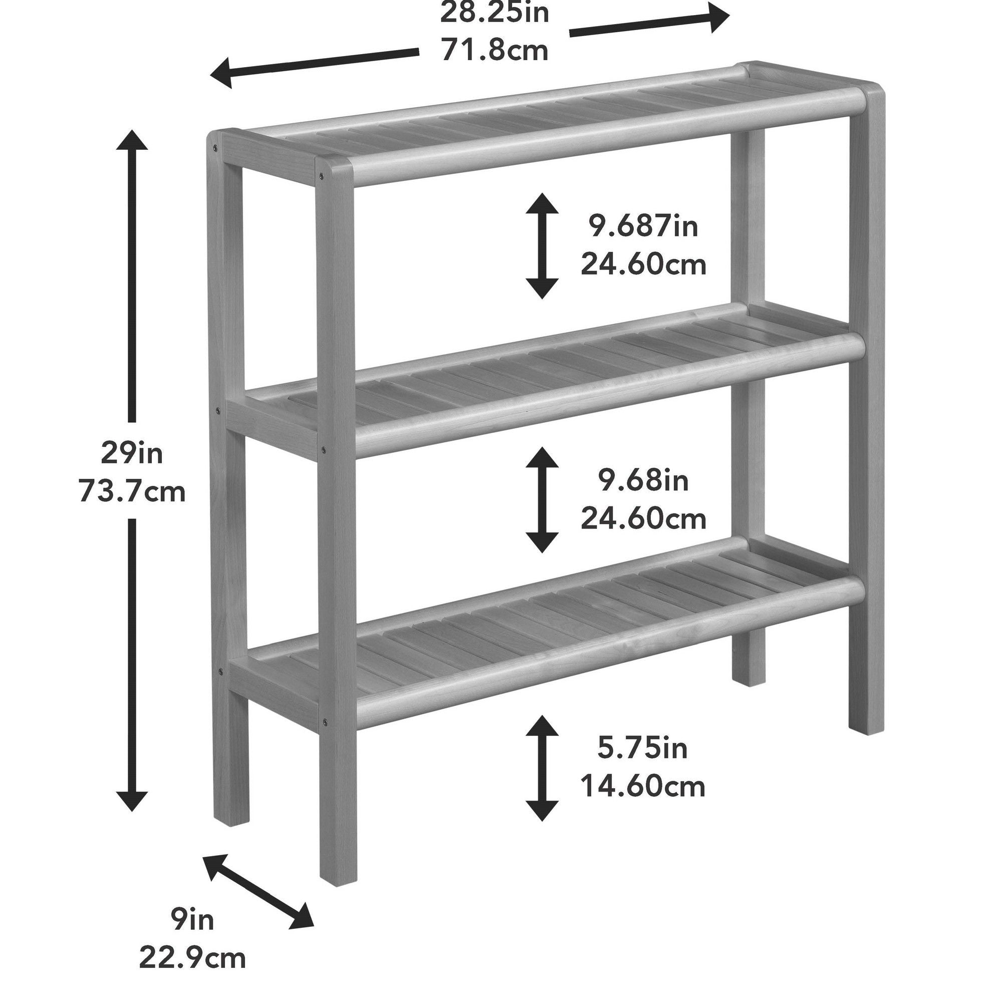 Shoe Rack Shelving Unit - Espresso Brown