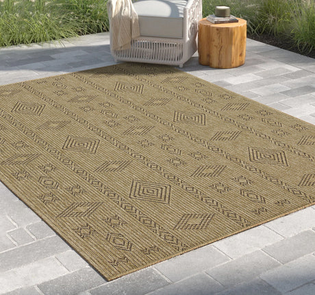 Earth - 5'3" X 7'3" Polypropylene Indoor, Outdoor Area Rug - Jute, Mocha - view 4