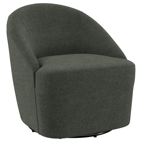 Leon - Upholstered Barrel Accent Swivel Chair Dark Green by Coaster Fine Furniture | Bel Furniture