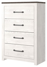Gerridan - White / Gray - Four Drawer Chest by Signature Design by Ashley® | Bel Furniture