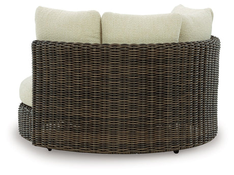Kimora - Beige / Dark Brown - Swivel Lounge Chair With Cushion by Signature Design by Ashley® | Bel Furniture