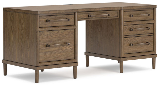 Roanhowe - Brown - Home Office Desk by Signature Design by Ashley® | Bel Furniture