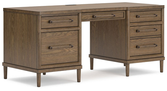 Roanhowe - Brown - Home Office Desk by Signature Design by Ashley® | Bel Furniture