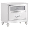 Barzini - 2-drawer Nightstand White by CoasterEveryday | Bel Furniture