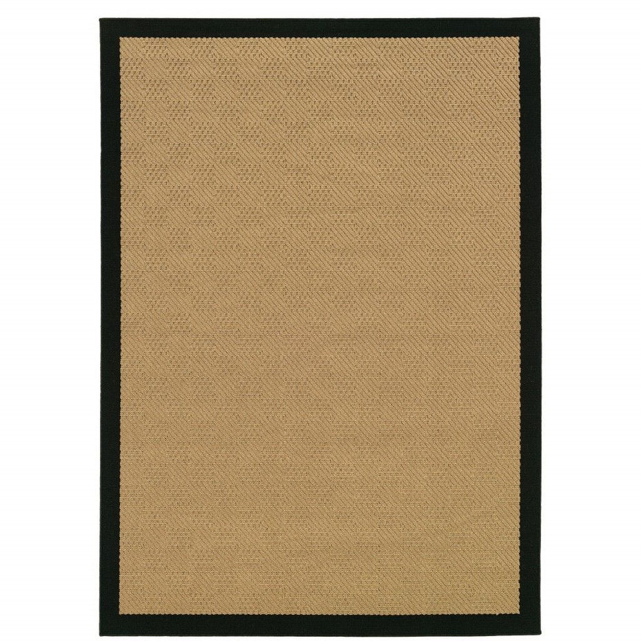 Indoor & Outdoor Area Rug - Beige / Black