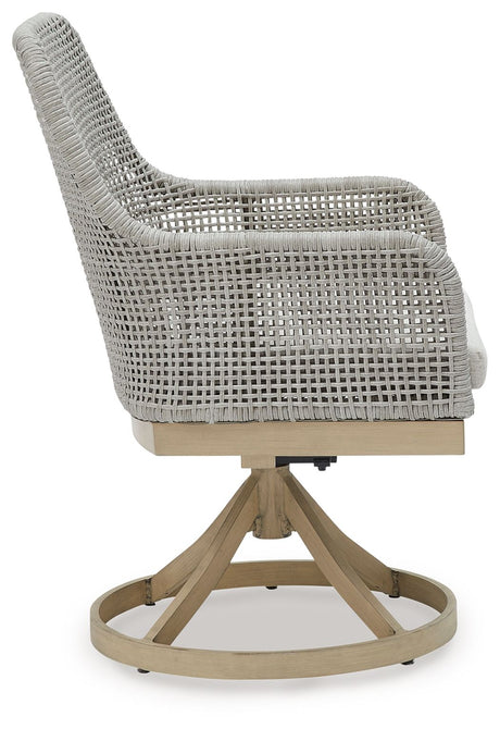 Seton Creek - Gray - Swivel Chair With Cushion (Set of 2) by Signature Design by Ashley® | Bel Furniture