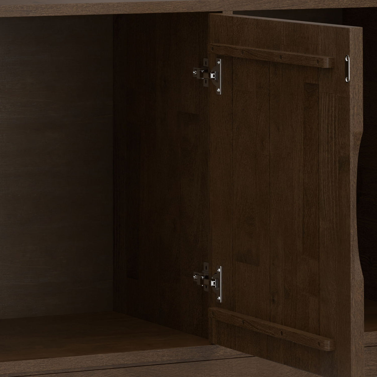 Harper - 3 Door Sideboard Buffet / Storage Cabinet - Walnut Brown by Simpli-Home | Bel Furniture