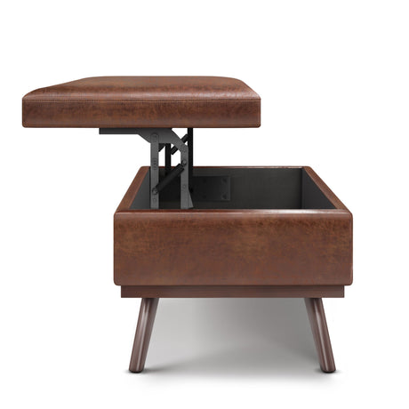 Owen - Lift Top Large Coffee Table Storage Ottoman, Mid Century Style - view 26