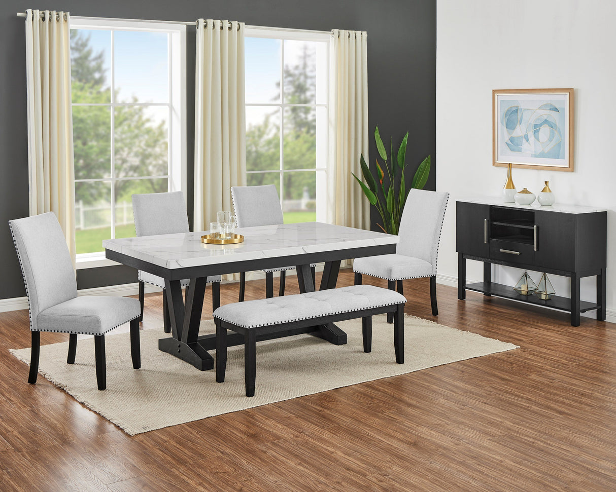 Vance - Side Board - Charcoal / White by Crown Mark | Bel Furniture