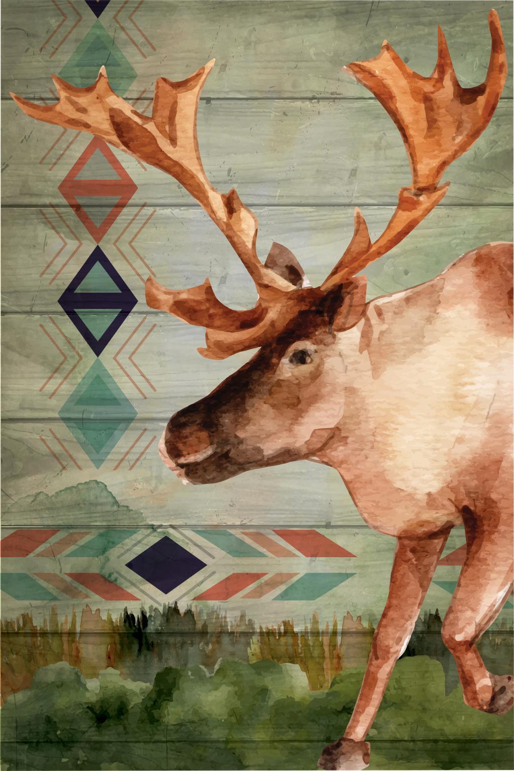 Framed - Moose By Nd Art - Green