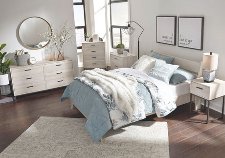 Socalle - Full Panel Platform Bed - Natural