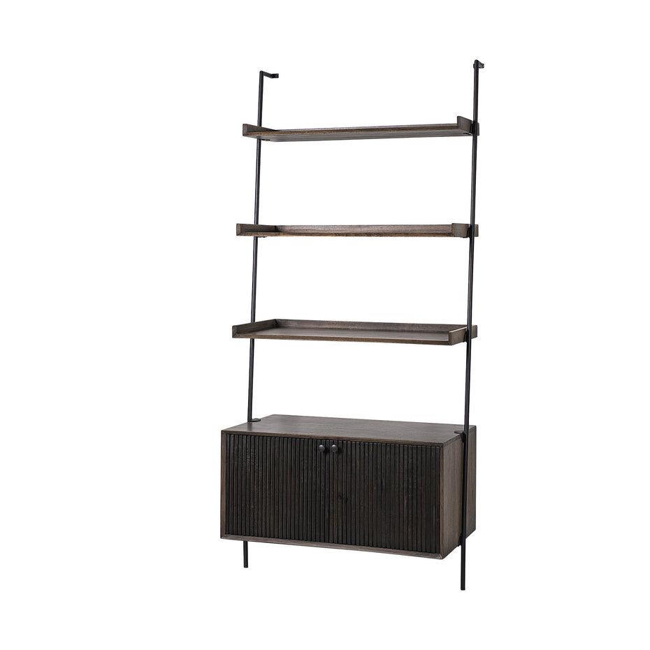 Two Toned Wood Shelving Unit With 3 Shelves - Brown