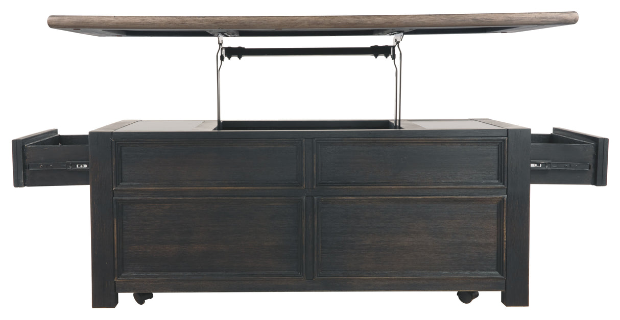 Tyler Creek - Grayish Brown / Black - Lift Top Cocktail Table by Signature Design by Ashley® | Bel Furniture