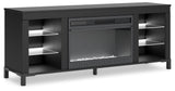 Cayberry - Black - TV Stand With Fireplace by Signature Design by Ashley® | Bel Furniture