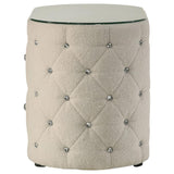 Sonya - 2-Drawer Upholstered Nightstand Bedside Table - Ivory by Coaster Fine Furniture | Bel Furniture