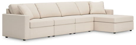 Modmax - Oyster - Sectional White 4 Pc. Sectional With Raf Corner Chaise by Signature Design by Ashley® | Bel Furniture