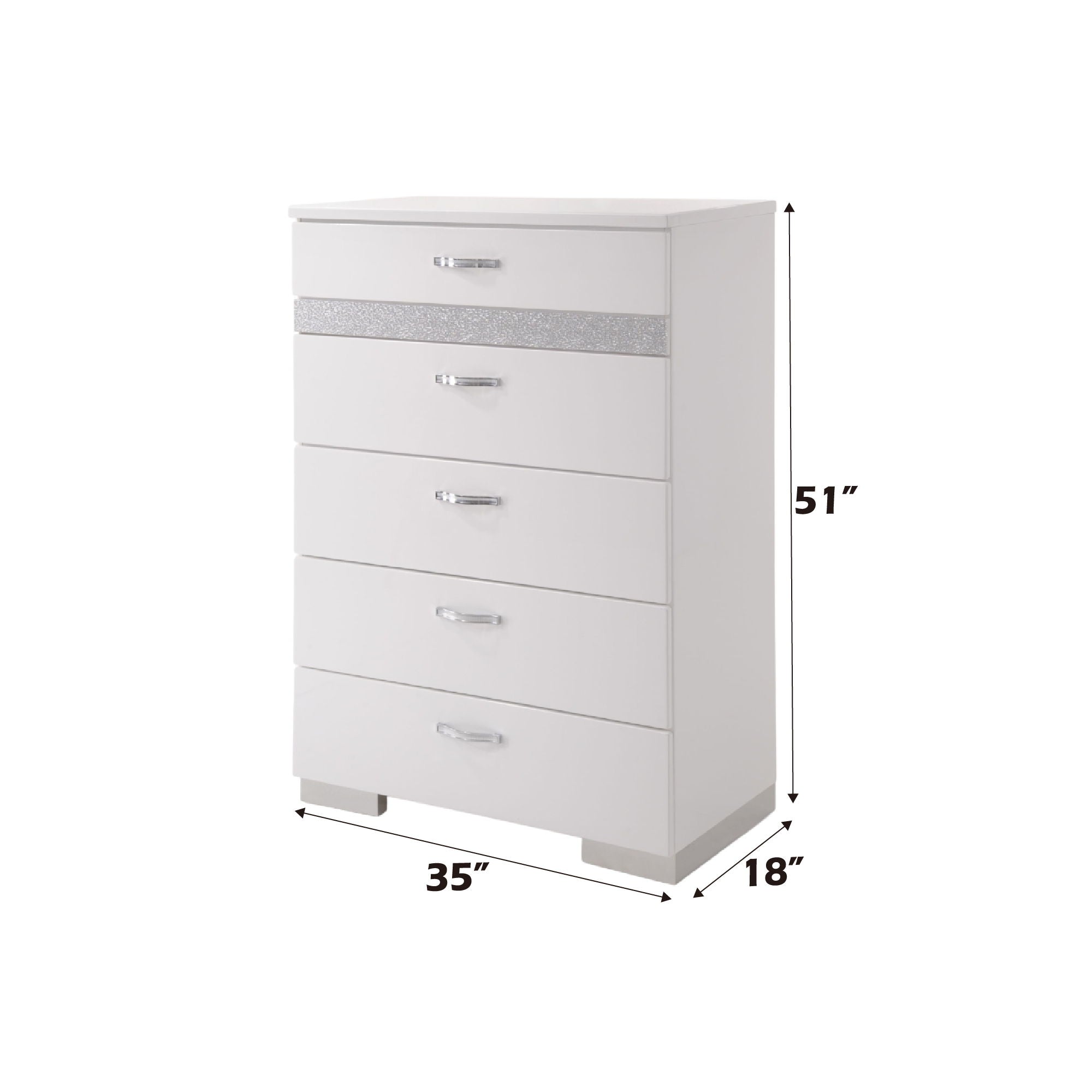 Naima II - High Gloss Chest - White