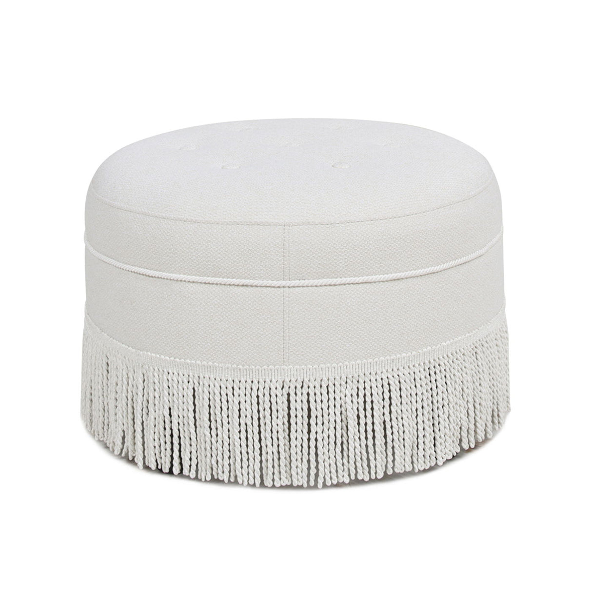 Yolanda - Round Upholstered Accent Ottoman