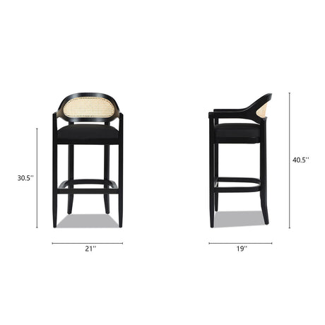 Americana - Mid-Century Modern Cane Back Counter Stool - view 68