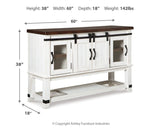 Valebeck - Dining Room Server - White / Brown
