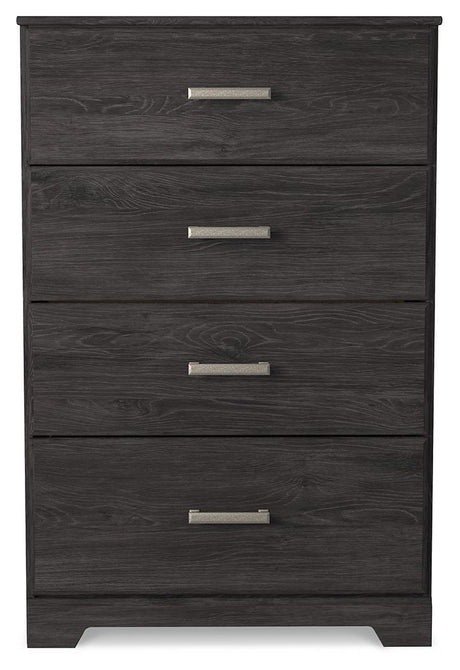 Belachime - Four Drawer Chest - Charcoal - view 6